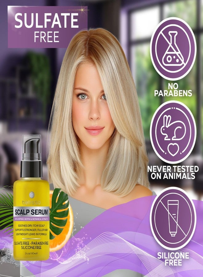 BELLISSO Scalp Serum - Dry and Itchy Dandruff Moisturizer Treatment for Women and Men - Advanced Care and Anti Itch Relief Tonic - 2 Fl Oz - Image 3